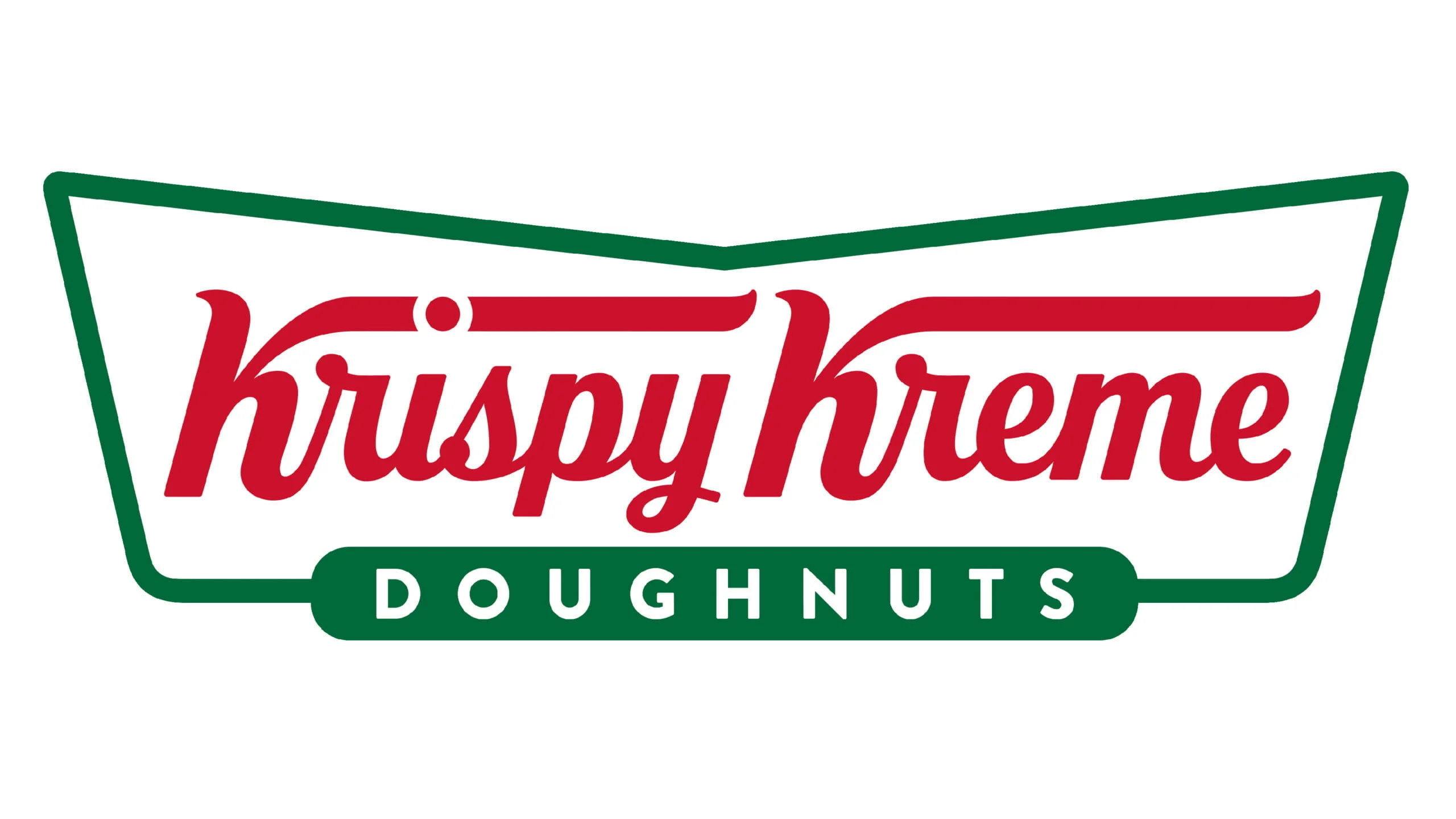 Krispy Kreme Doughnuts Logo with red and green color theme.