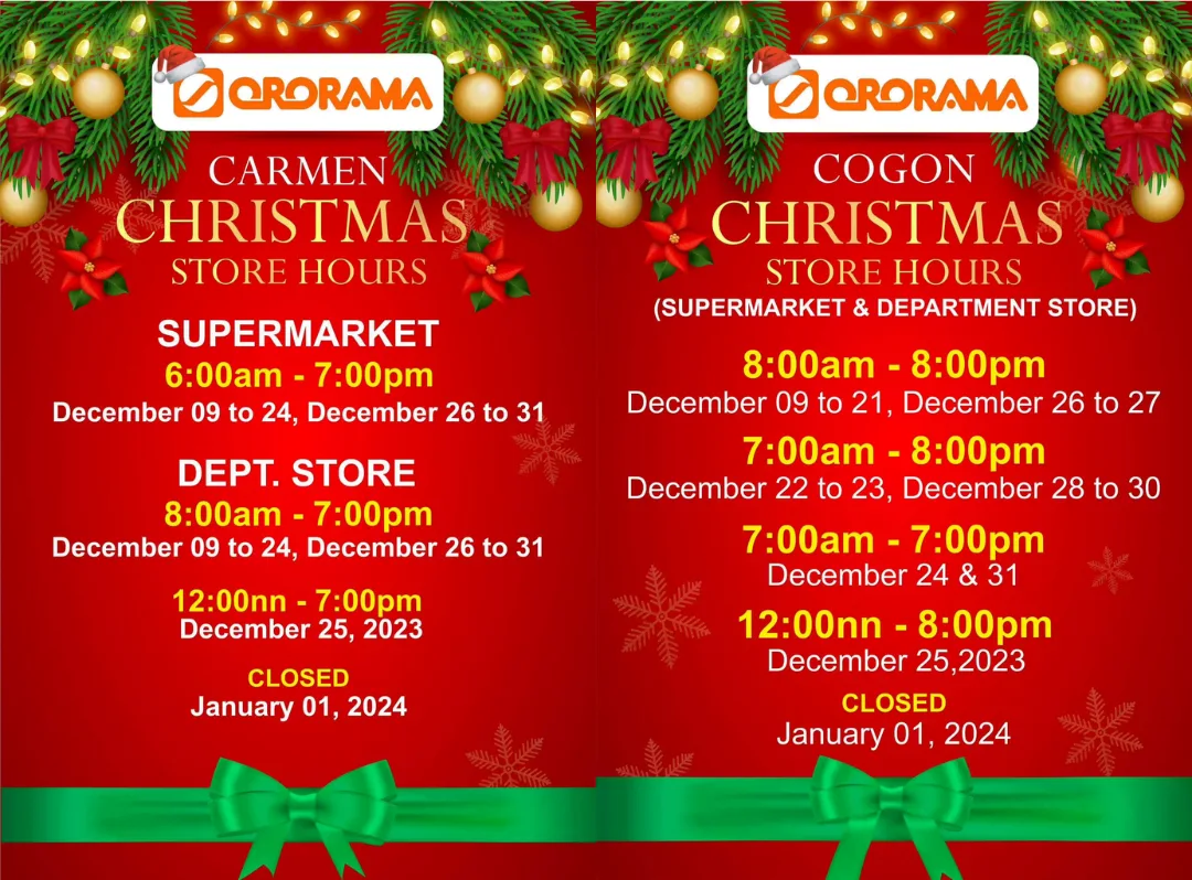 ororama holiday mall hours