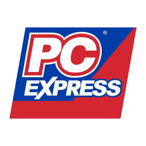 PC Express Logo with black and red color theme.