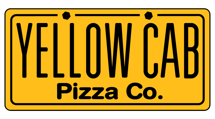 Directory 114 Yellow Cab Pizza logo with black and yellow color theme.