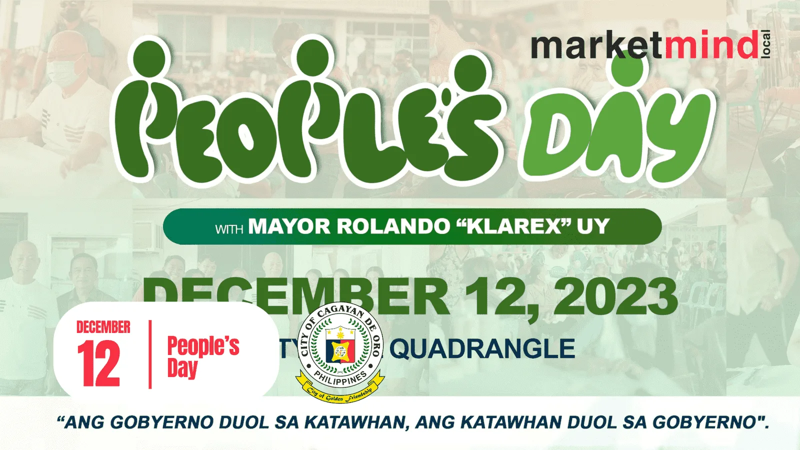 Mayor Rolando "Klarex" Uy celebrating Pros Day with a group of professionals in a lively event.