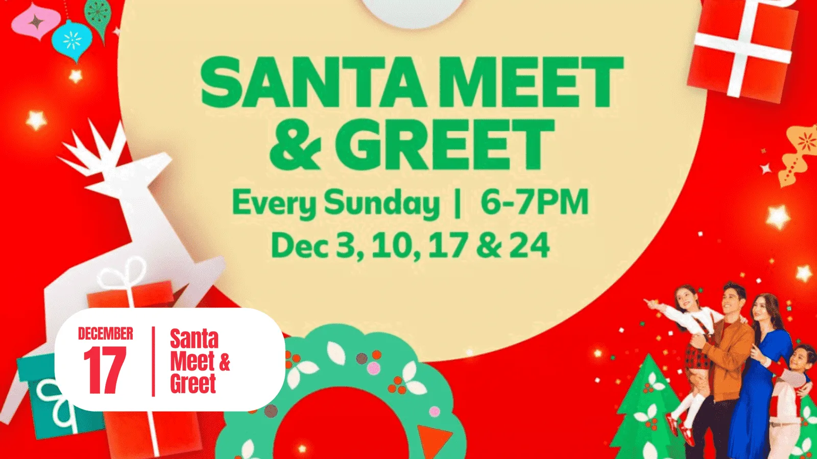 Santa Meet and Greet posing with children and spreading holiday cheer during a meet and greet event.