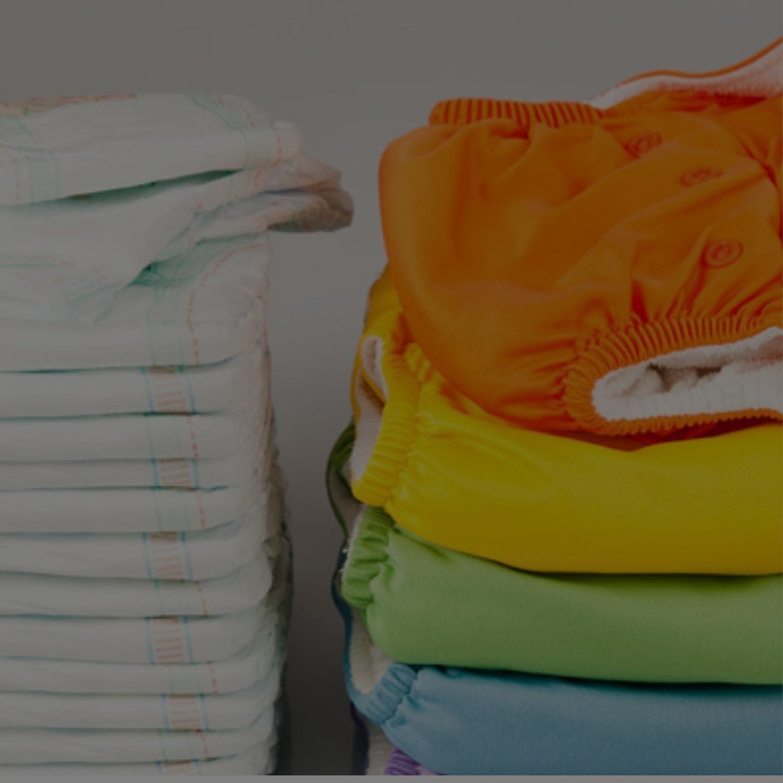 A stack of diapers with the words "diaper care" on them. Perfect for your diaper service needs