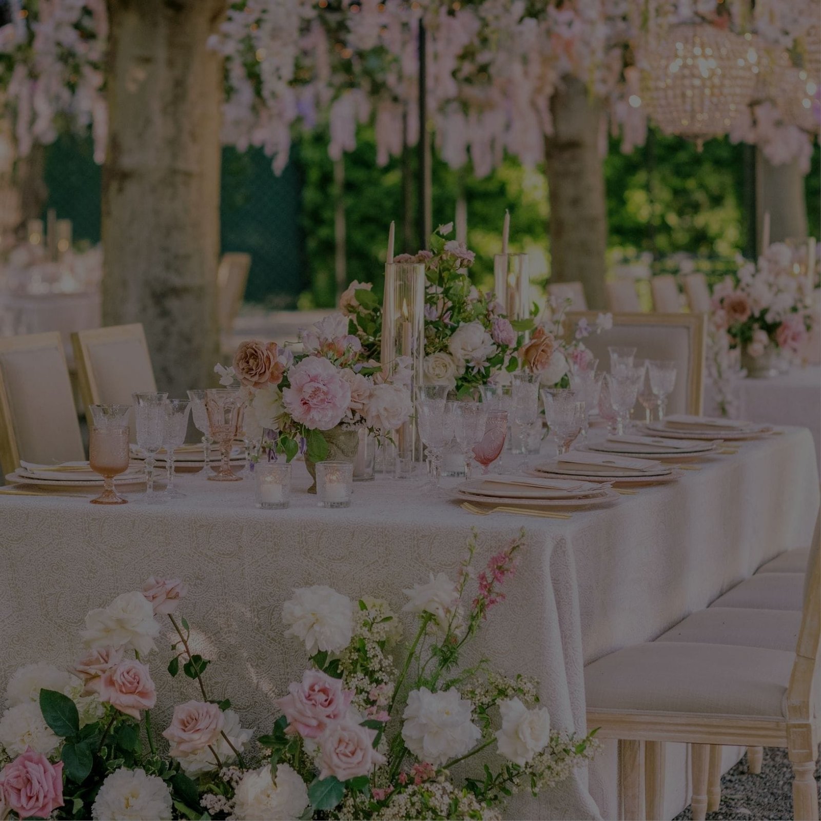 An event planner organizing a conference with a stage, chairs, and a podium
