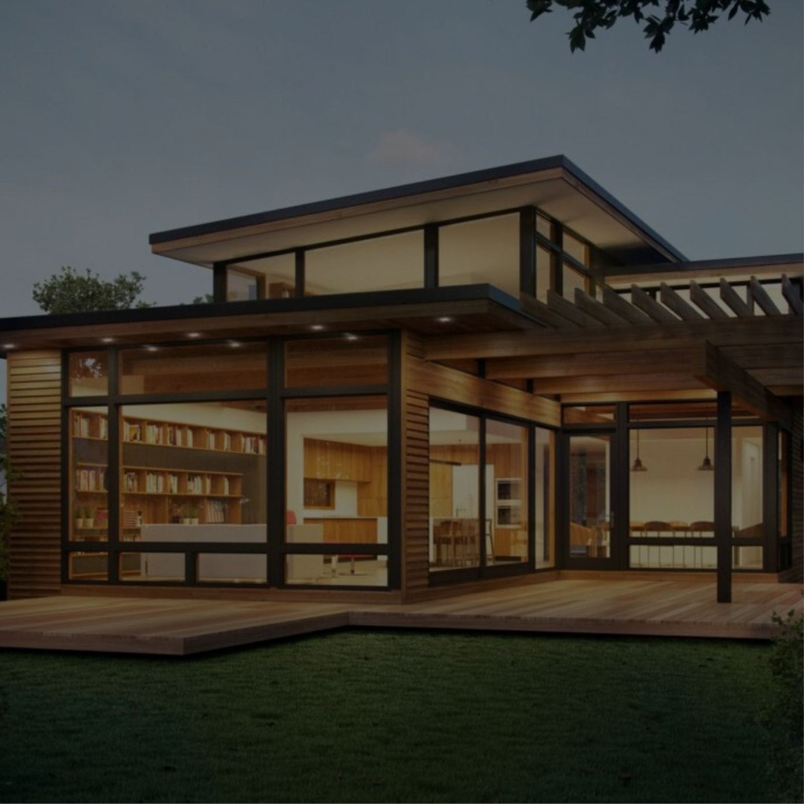 Sleek Prefabricated house companies showcasing ample deck space and expansive windows