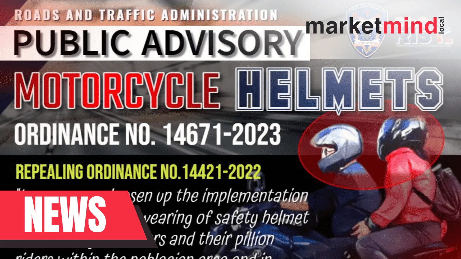 Helmet Law mandatory is Back in Effect in Cagayan de Oro City.
