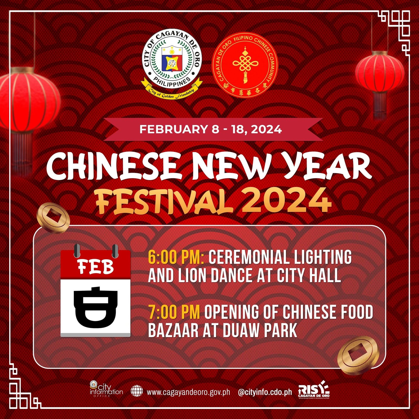 Chinese New Year Festival 2024 February 8 Schedule.