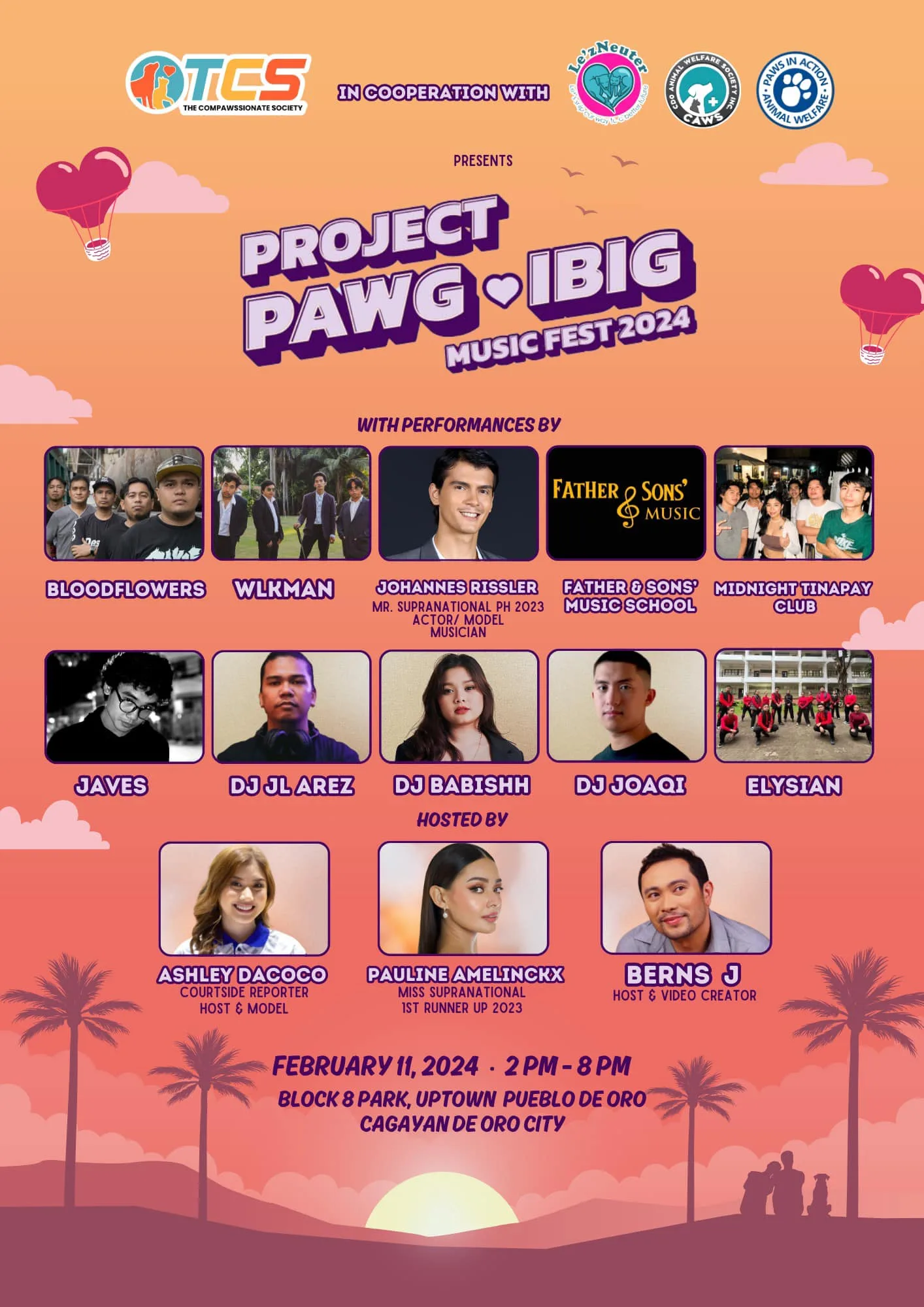 Project Pawg-Ibig Music Fest 2024 Introducing the Performers Involved in the Event and its hosts.