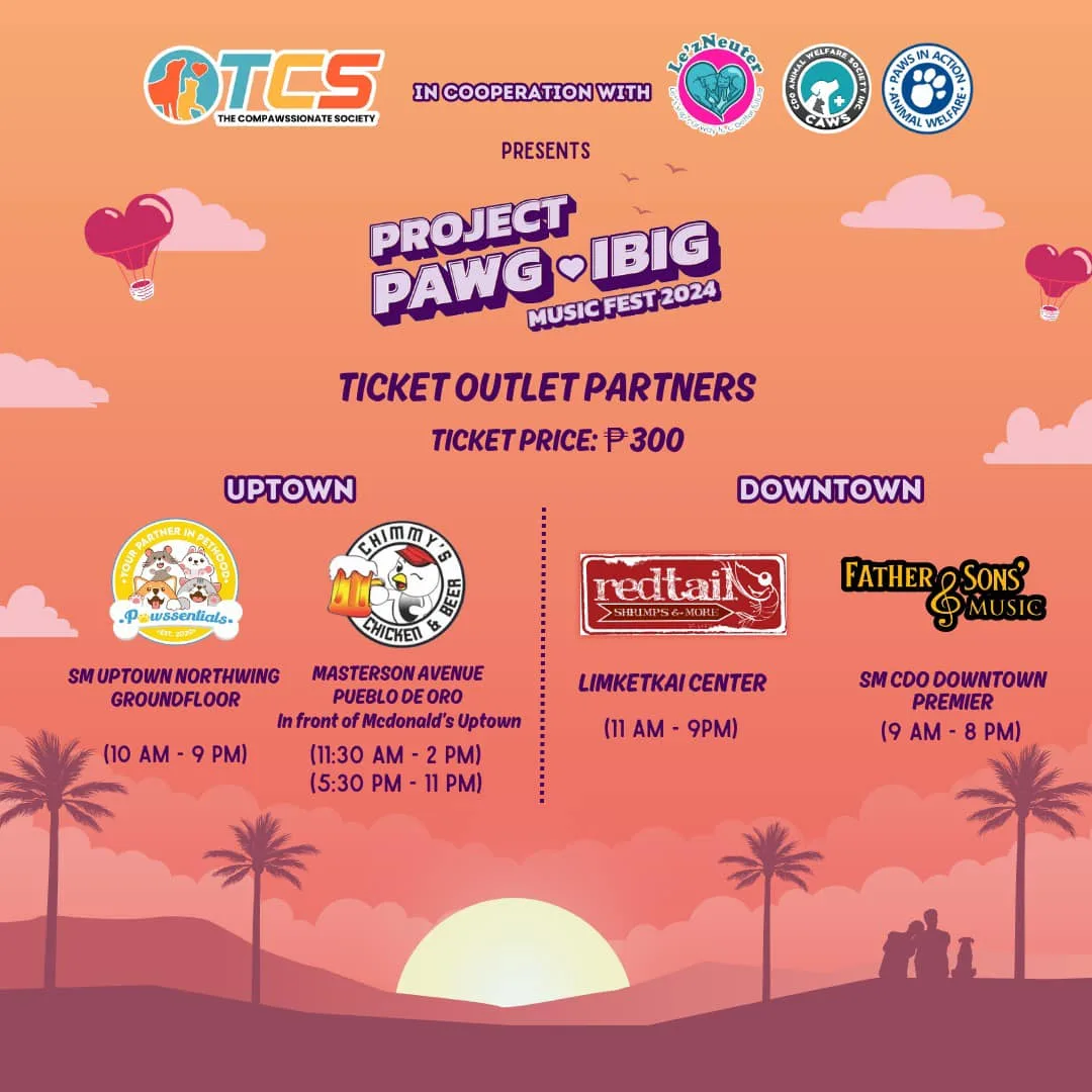 Project Pawg-Ibig Music Fest 2024 Ticket Outlet Partner and Price.