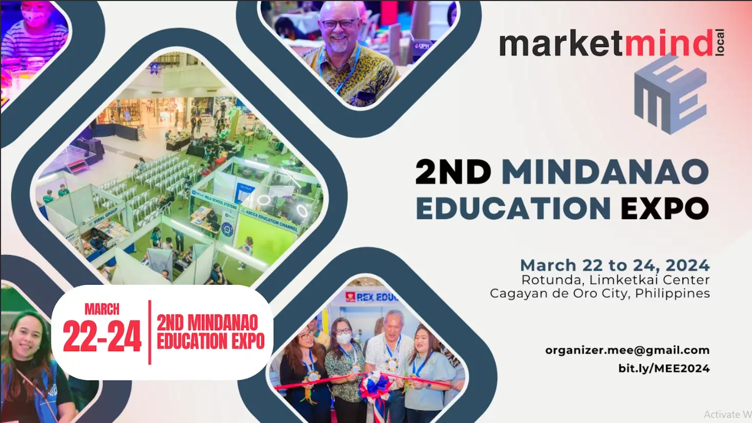 Poster for the 2nd Mindanao Education Expo, featuring event details and dates.