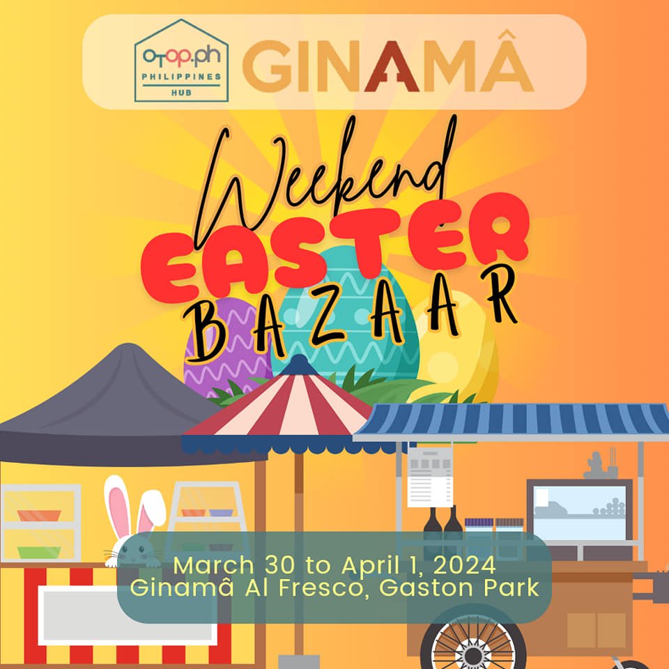 "Ginama Easter Bazaar Weekend featuring Gina's unique products and festive Easter items for sale."