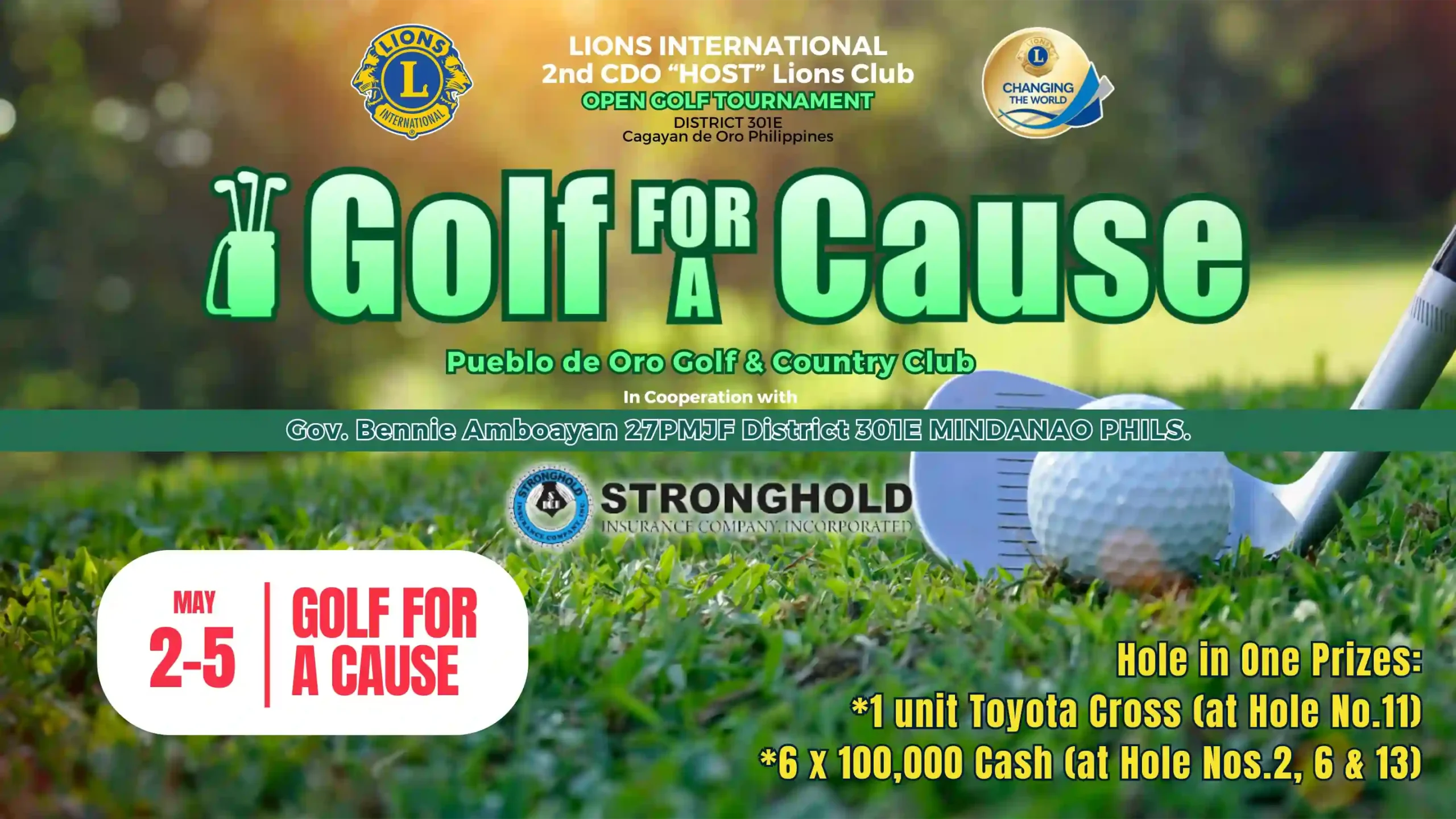 Golf for A Cause Open Golf Tournament: A charity event where golfers come together to raise funds for a worthy cause.