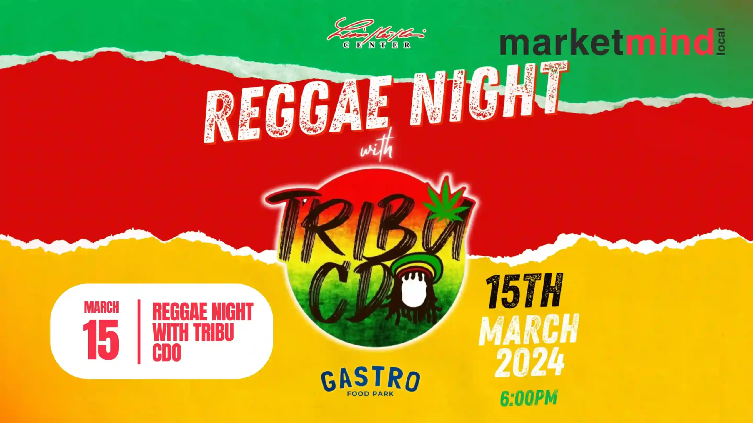 Tribal night at the market mind: Reggae Night with Tribu CDO lively atmosphere create an unforgettable experience.