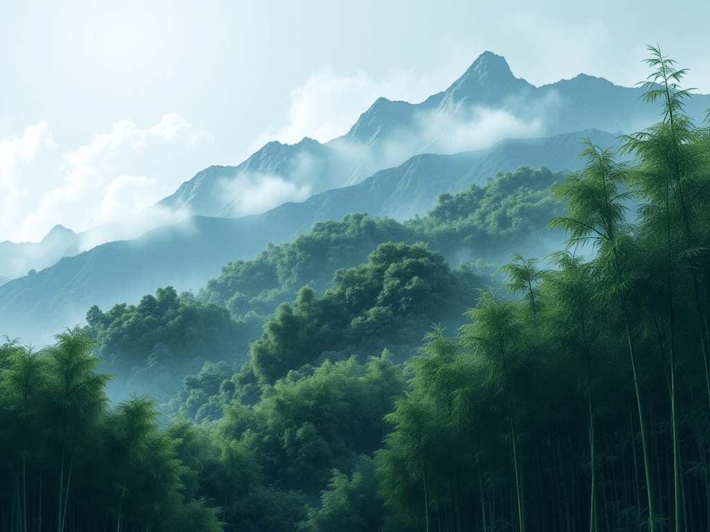 Green Cloudy Forest